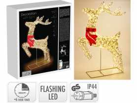 Renifer z kokarda 50x88 cm 720 led KOOPMAN