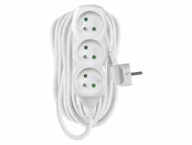 Przedłużacz 10 m, 3 gniazda, biały, PVC, 1 mm2 EMOS