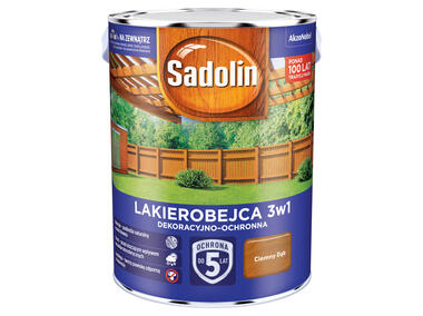 Zdjęcie: Lakierobejca dekoracyjno-ochronna 3w1 - 5 L ciemny dąb SADOLIN