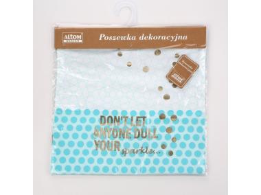 Zdjęcie: Poszewka dekoracyjna 40x40 cm cm Złote Napisy dekoracja I Ibiza ALTOMDESIGN
