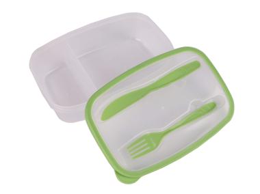 Zdjęcie: Lunchbox ze sztućcami Fresh zielony DOMEX KUŚNIEREK