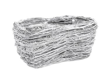 Zdjęcie: Balkonówka donica z brzozy 30x18x15 cm wrzosówka biała TIN TOURS