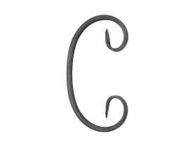 Motyw z płaskownika C 12x6 mm 150x75 mm METRO