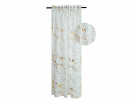 Firana z nadrukiem-marmur endless chic gold light biało-złota 140x270 cm CHIC HOME