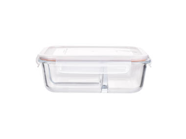 Zdjęcie: Pojemnik żaroodporny 2-dzielny z pokrywką prostokątny 1 L - 20x15,5x7 cm Noble ALTOMDESIGN
