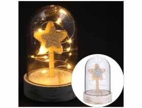 Dekoracja 10 LED z gwiazdą 14,5 x 9,3 cm kolor światła ciepły biały JUMI