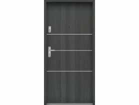 Drzwi wejściowe do mieszkań Bastion A-66 Grafit 80 cm prawe ODO KR CENTER