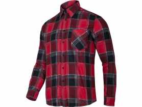 Koszula flanelowa czerwona, 120g/m2, 3XL, CE, LAHTI PRO