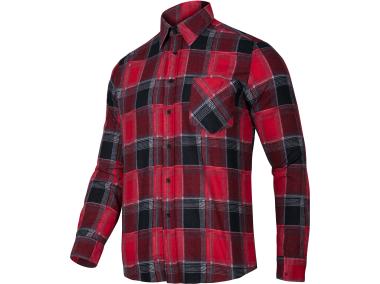 Zdjęcie: Koszula flanelowa czerwona, 120g/m2, 3XL, CE, LAHTI PRO