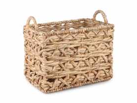 Kosz z hiacyntu wodnego z uchwytami 32x22x22/28 cm TIN TOURS