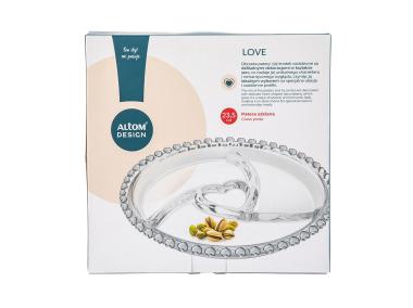 Zdjęcie: Patera szklana Love dzielona średnica 23,5 cm ALTOM DESIGN