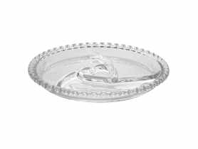 Patera szklana Love dzielona średnica 23,5 cm ALTOM DESIGN