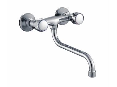 Zdjęcie: Bateria zlewozmywakowa Verde Standard ścienna z wylewką typu S-20 cm DURO