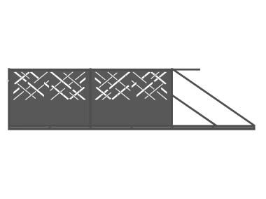 Zdjęcie: Brama przesuwna Ana 4,00 m, 1,50 m, stal ocynk+RAL7016 struktura prawa POLBRAM