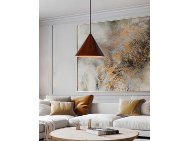 Zdjęcie: Lampa wisząca Dunca 1X40 W E27 ciemny orzech CANDELLUX