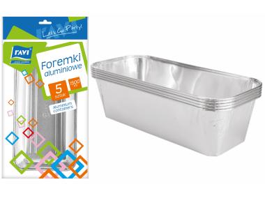 Zdjęcie: Foremki aluminiowe 1500 ml 5 szt. RAVI