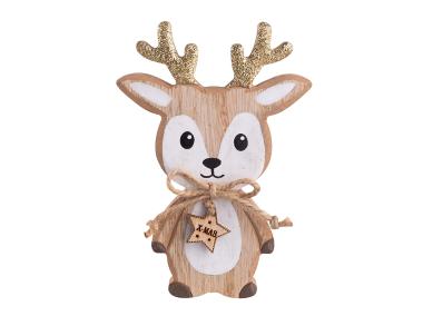 Zdjęcie: Figurka drewniana Renifer 9,5x2x14 cm ALTOMDESIGN