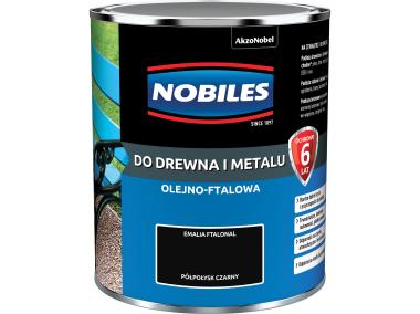 Zdjęcie: Emalia ftalowa półpołysk czarny Ftalonal 0,7 L NOBILES