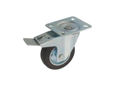 Zdjęcie: Zestaw jezdny obrotowy z hamulcem 100 mm, 70 kg płyta METRO