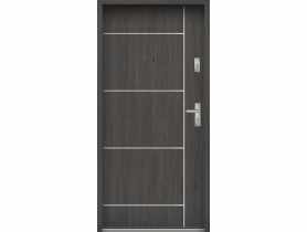 Drzwi wejściowe do mieszkań Bastion A-65 Wenge deska 80 cm lewe OSPŁ KR CENTER