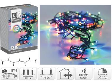 Zdjęcie: Łańcuch świetlny 9 m 120 led wielokolorowy KOOPMAN