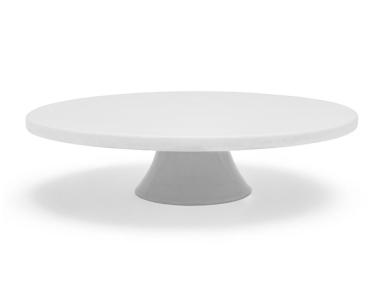Zdjęcie: Patera ceramiczna na nóżce 28 cm biała TRAGAR