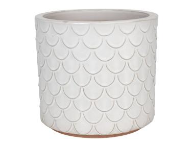 Zdjęcie: Donica ceramika szkliwiona Cylinder 22x20 cm kremowy CERMAX