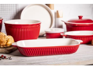 Zdjęcie: Naczynie do zapiekania ceramiczne Red Chilli czerwone 36,5 cm ALTOM DESIGN