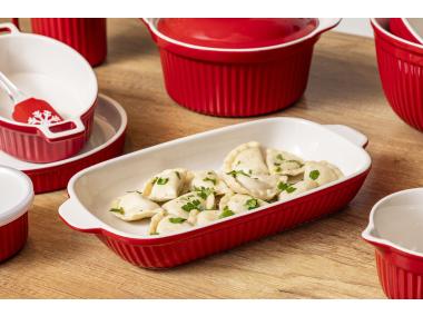Zdjęcie: Naczynie do zapiekania ceramiczne Red Chilli czerwone 36,5 cm ALTOM DESIGN