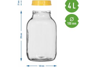 Zdjęcie: Słoik 4L z plastikową zakrętką BROWIN