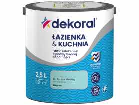 Farba lateksowa Łazienka&Kuchnia turkus idealny 2,5 L DEKORAL