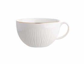 Filiżanka Jumbo Alessia Złota Linia 300 ml porcelana kremowa ALTOMDESIGN