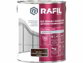 Gruntoemalia do bram i ogrodzeń brąz czekolada RAL8017 3L RAFIL