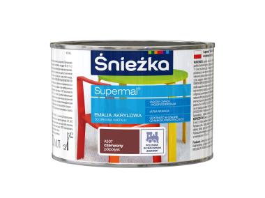 Zdjęcie: Emalia akrylowa Supremal A307 czerwony 0,4L ŚNIEŻKA