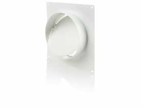 Kołnierz przyścienny z zaworem zwrotnym 150 mm biały VENTS