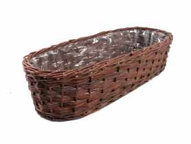 Balkonówka doniczka wiklinowa skrzynka balkonowa 68x25x17 cm TIN TOURS
