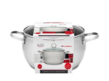 Zdjęcie: Garnek Alex 18 cm - 2,9 L satyna FLORINA