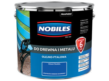 Zdjęcie: Farba ftalowa do drewna i metalu Ftalonal 10 L niebieski szafirowy NOBILES