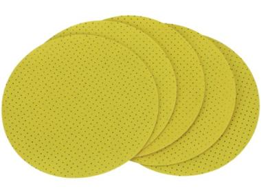 Zdjęcie: Krążek ścierny żółty perforowany 225 mm, G40, 5 sztuk STALCO