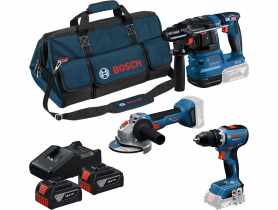 Zestaw elektronarzędzi (GSR 18V-65 + GBH 18V-22 + GWS 18V-8 (2x GBA 18V 4.0Ah; GAL 18V) BOSCH