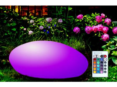 Zdjęcie: Lampa solarna Stone RGB 40 cm z pilotem POLUX