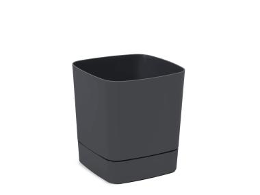 Zdjęcie: Donica z podstawką Clima 25x25 cm antracytowa LAMELA PLASTIC