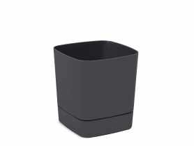 Donica z podstawką Clima 25x25 cm antracytowa LAMELA PLASTIC