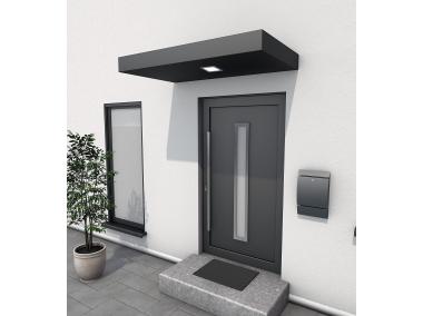 Zdjęcie: Daszek nad drzwi prostokątny 160x90x14,5 cm antracyt GUTTA