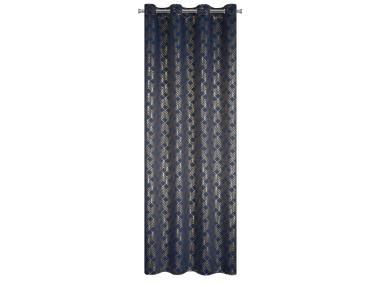 Zdjęcie: Zasłona gotowa D91 Poli 140 x 250 cm granatowy EUROFIRANY