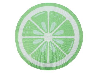 Zdjęcie: Mata słomkowa Tropicana okrągła średnica 38 cm dekoracja limonka ALTOM DESIGN