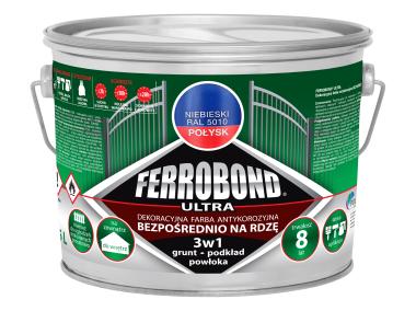 Zdjęcie: Farba antykorozyjna Ferrobond Ultra połysk niebieski 2,5L JURGA