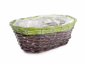 Osłonka wiklinowa 31x18x11 cm owalna TIN TOURS