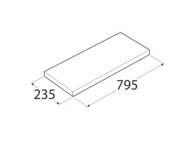 Zdjęcie: Półka samowisząca biała 79,5x23,5 cm VELANO