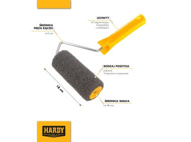 Zdjęcie: Wałek do gładzi szpachlowych 18 cm z rączką H7 HARDY